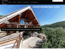 Tablet Screenshot of chalets-du-berger.com